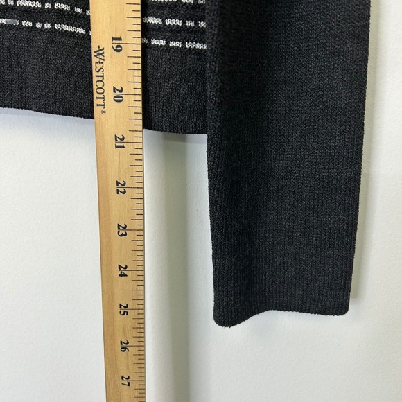 St John Sport Santana Knit Sweater Women's Size Medium Black Sequin Y2K - Picture 5 of 10